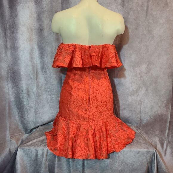 Keepsake Red Strapless Dress Size Medium - Picture 3 of 5
